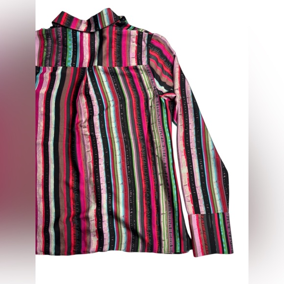 NEW NIC+ZOE Vivid Vision Button Front Business Casual Lightweight Blouse Small - Picture 10 of 13